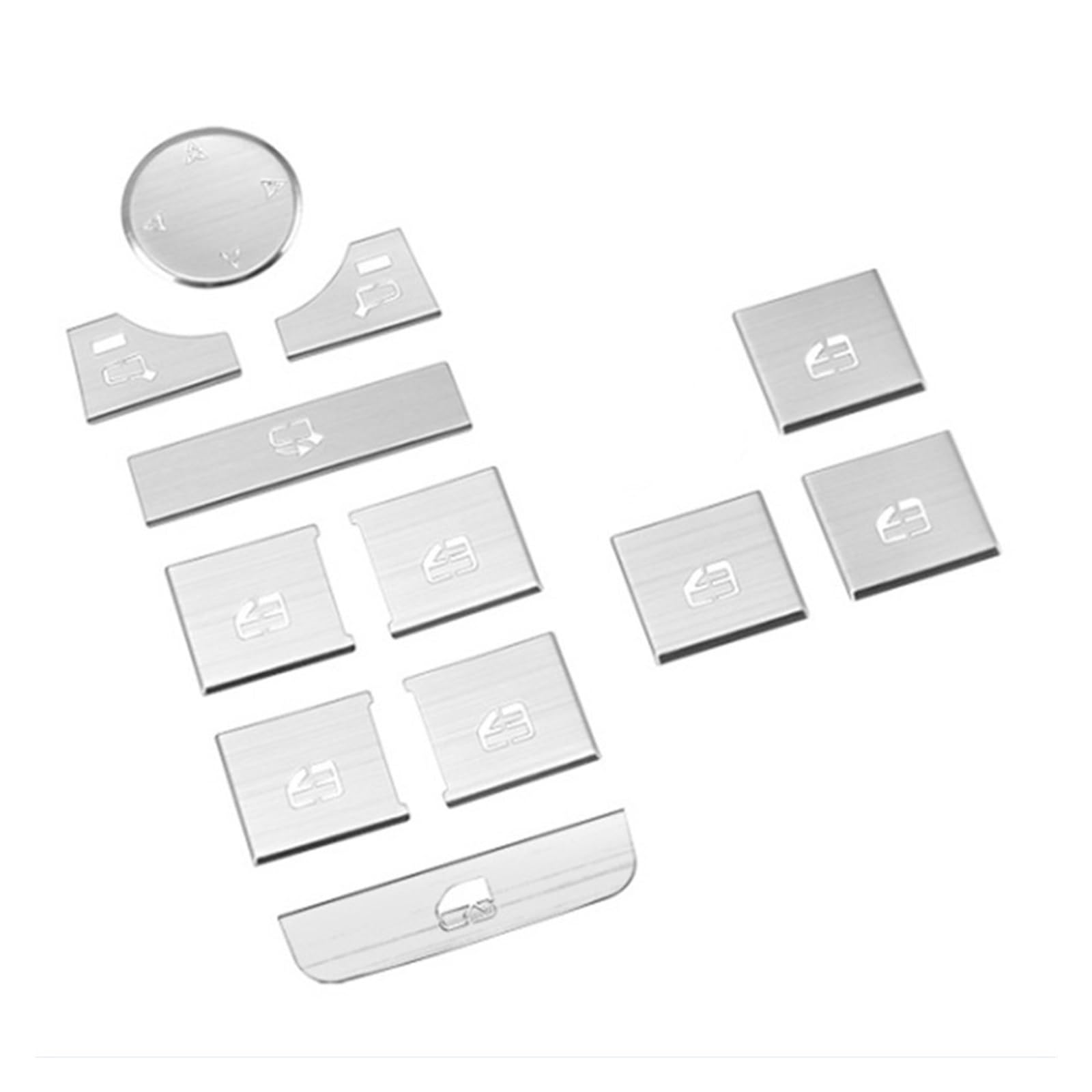 Car Trim Interior for Mazda 3 for Angkeira BP CX30 for CX-30 DM 2019-23 Car Window Glasses Lift Button Cover Trim Sequin Sticker Interior Mouldings(Silver)