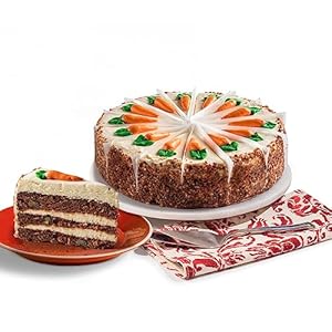David’s Cookies Layered Carrot Cake 10″ – Pre-sliced 14 pcs. Fresh Gourmet Bakery Dessert With Rich Cream Cheese Frosting, Delicious Gourmet Easter Food Cake Gift Idea for Women, Men, Kids and Family