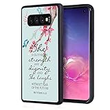 Galaxy S10e Case,Quotes Bible Verse Proverbs 31:25 Design Slim Anti-Scratch Rubber Protective Cover for Samsung Galaxy S10e (2019) 5.8 inch