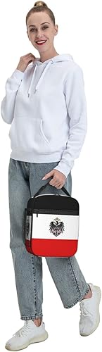 Miniatura 7 de Bolsa de almuerzo reutilizable con bandera del imperio alemán, bolsa de almuerzo aislada, bolsa de mano con asa desmontable, lonchera para comida