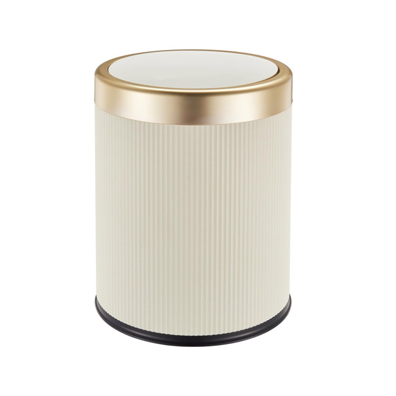 Tsophreniq Round Waste Bin for Home Use, Press Trash Can with Lid Durability Wastbasket Garbage Container Waste Basket