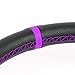 Auto Dynasty 350mm Purple 6-Bolt Spoke Purple Stitched PVC Leather Racing Steering Wheel