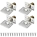 WOOCH Door Ball Catch, Stainless Steel Adjustable Ball Catch Door Hardware for Door, Cabinet, Closet, Kitchen (Brushed Satin Finish 4 Pack)
