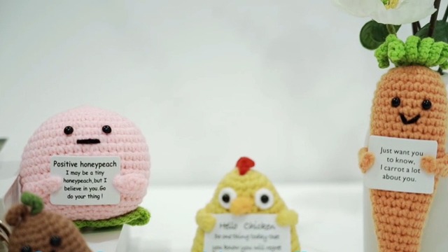 Pocket Hug Positive Kartoffel - Handgestrickter Glücksbringer Für Abitur 2025