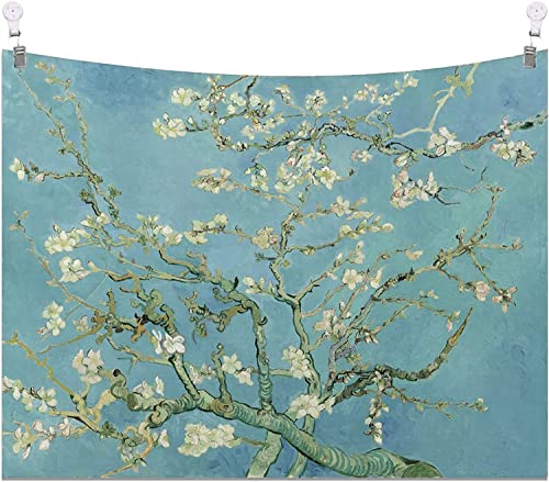 eliladis Wandteppich für Schlafzimmer, ästhetisch, Vincent Van Gogh, blühender Mandelbaum, Wandteppiche für Schlafzimmer, ästhetisch, Wohnzimmer, Heimdekoration, 101,6 x 152,4 cm