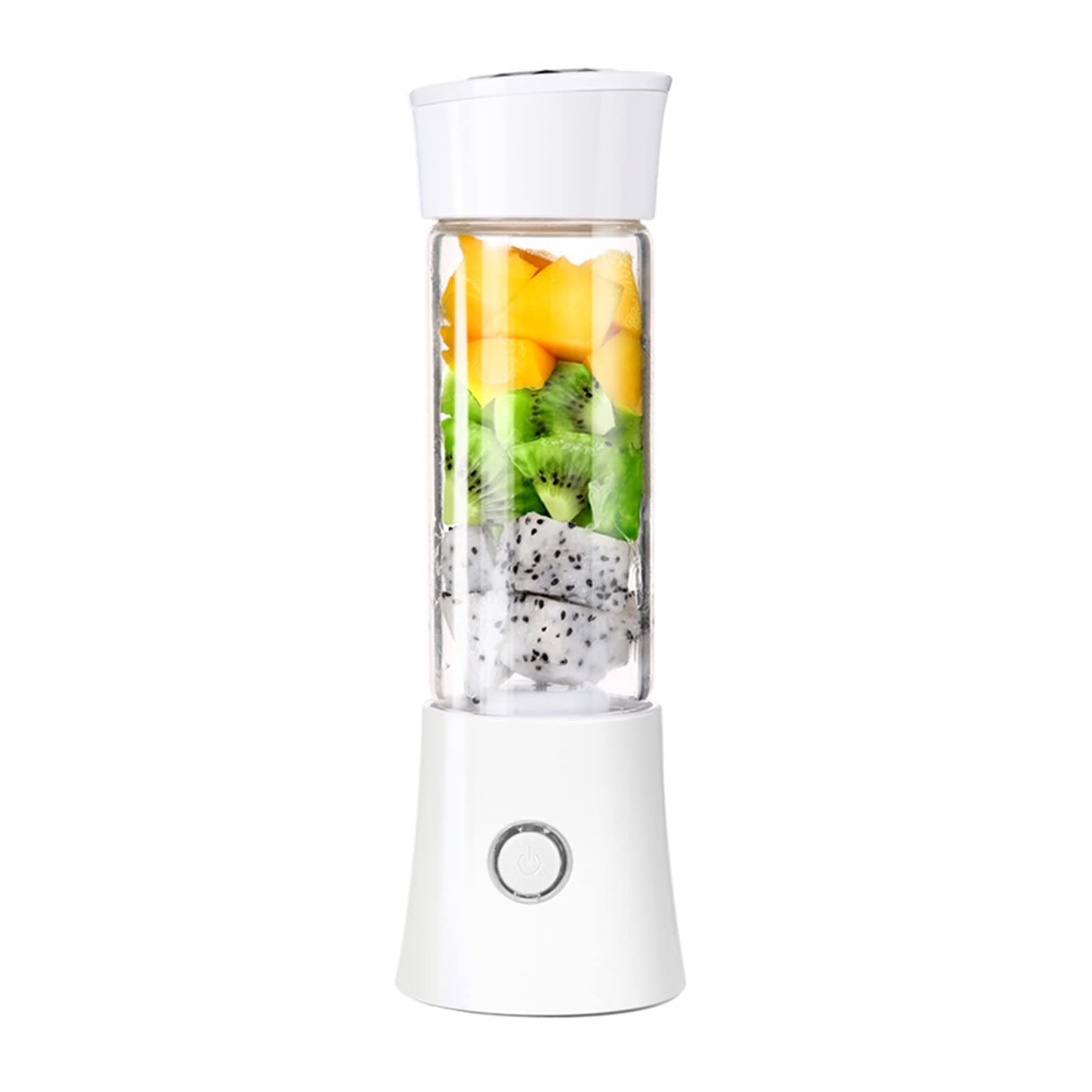 Exprimidor Mini exprimidor eléctrico para el hogar, licuadora Multifuncional, Taza para Mezclar Frutas pequeñas, máquina para Hacer Jugo de 480 ml (Color: A) (Wit)