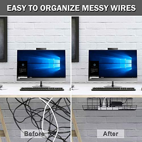 image for JONYJ Under Desk Cable Management Tray, Cable Organizer for Wire Manag