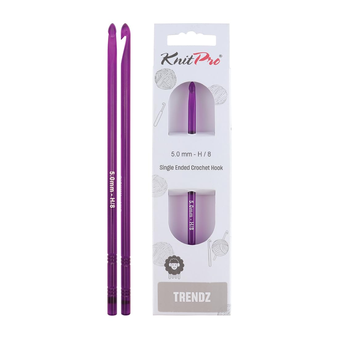 KnitPro Trendz Single-Ended Crochet Hook | 5.00mm