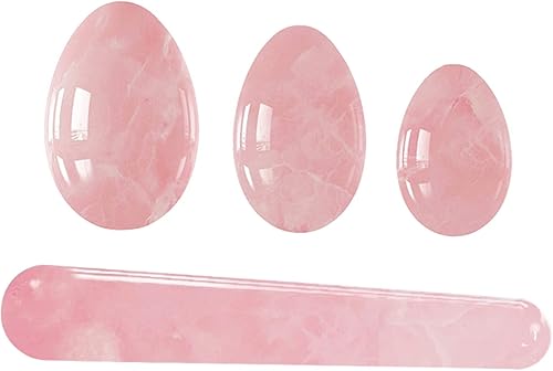 Miniatura 2 de Juego de huevos Yoni de cuarzo rosa natural, huevo de jade, músculo vaginal, reafirmante Kegel, ejercicio, varita Yoni, higiene femenina, huevo
