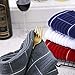 Anyi 100% Cotton Kitchen Towels, Absorbent Dish Towels with Hanging Loop, Soft Kitchen Hand Towels for Washing Drying Dishes(16x26, Set of 3, Navy)