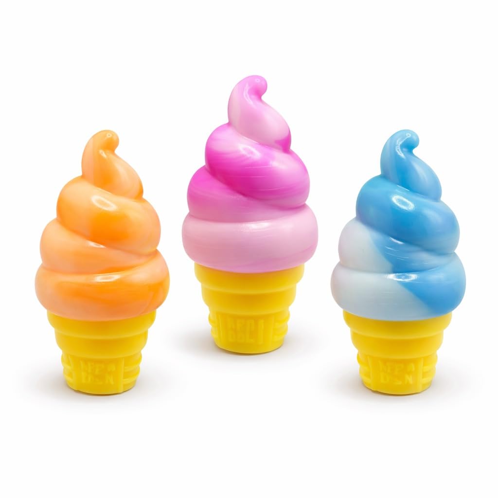 3 Pack Ice Cream Cone Fidget – Slow Rising Squeeze Stress Toy for Adults | Soft slow-rise foam, calming squeeze texture, portable stress relief, great for desk and travel use