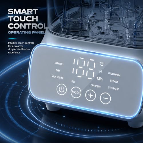 Image of StarAndDaisy Sterilizer for Baby Products, 7-in-1 Baby Bottle Sterilizer and Dryer with Milk & Food Warmer, Steam and Storage Mode, Holds Up to 5 Bottles & BPA-Free