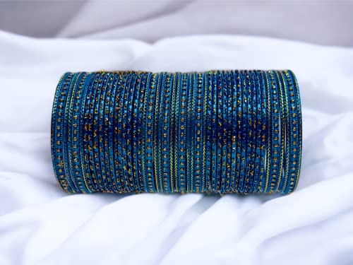 Cute Metal Bangles, Firozi Colour, Shine Finish (2.4)