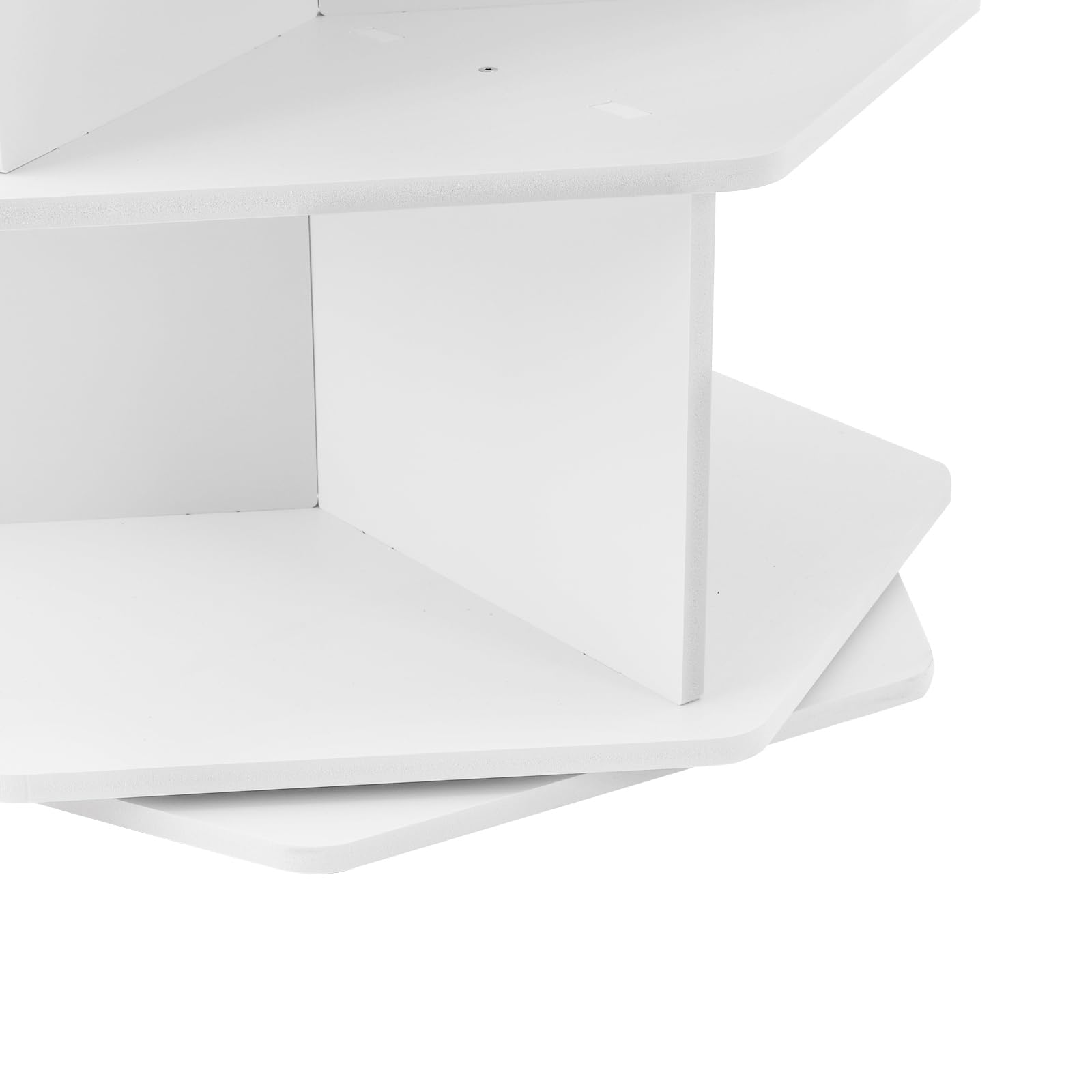 Zapatero de 7 niveles, giratorio 360°, PVC, color blanco, 165,5 cm, superficie base, 21 compartimentos, capacidad de carga de 50 kg, independiente