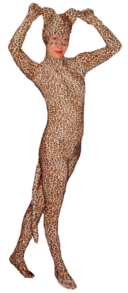 Aniler Men's and Women's Spandex Open Face Full Body Zentai Costume Bodysuit