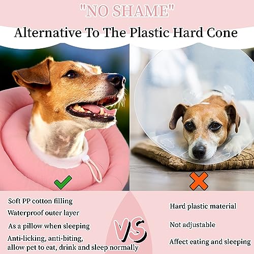 Image of Soft Dog Cone for Small Medium Dogs and Cats, Dog Recovery Collar, Waterproof Elizabeth Collar Alternative After Surgery, Comfy Protective Neck Donut, Adjustable Pet Collar Anti-Licking Biting Wounds