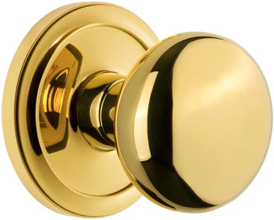 Grandeur 810541 Circulaire Rosette Double Dummy with Fifth Avenue Knob in Satin Nickel