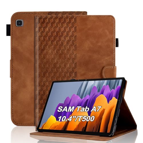 Varohix Case for Samsung Galaxy Tab A7 10.4-Inch 2020 (SM-T500/T505/T507) Magnetic PU Leather Folio Cover Card Holder Multi-Angle Galaxy Tab A7 10.4',Brown