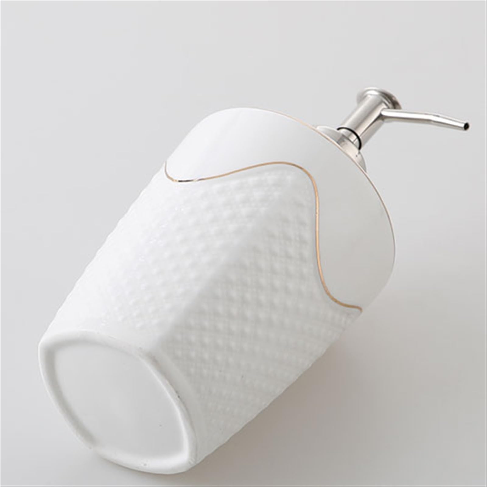 Dozownik mydła, ceramiczna butelka na mydło do szamponu, płynu do mycia ciała i olejku do masażu, do mydła do rąk, mydła, balsamu (460 ml/15,55 uncji) dozownik mydła
