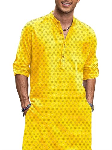 Image of BE ACTIVE Cotton Kurta for Men | Traditional and Classy Design | Indian Kurta | Full Sleeve Kurta
