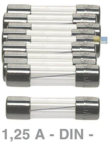 Preisvergleich Produktbild DIN Feinsicherung Sicherung 1,25A 5x20mm 10 Stück