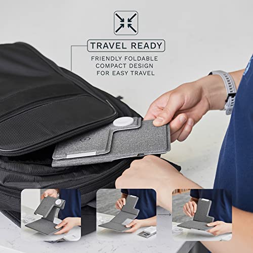 iPhone Charger - Fuel - Foldable 3-in-1 Wireless Charging Station w/ 45W Wall Charger -Portable Fast Charger For iPhone 15 Pro Max/ 14 Pro Max/ 13/ iWatch 9/8/7/6/SE (Charger Included) AirPods Pro/3/2