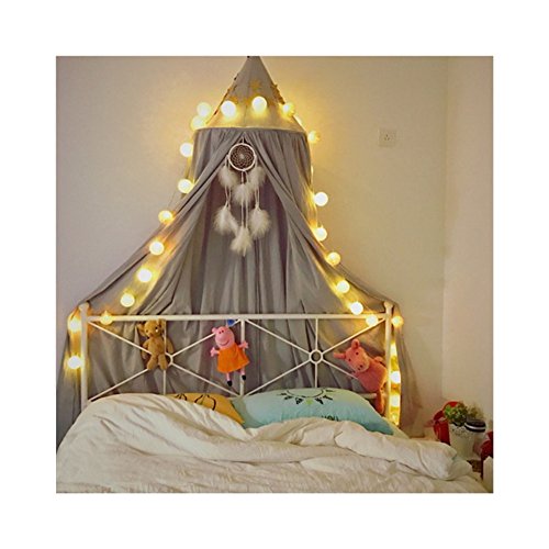 image for HEARTNICE Girls Bed Canopy Reading Nook Tent Dome Mosquito Net Hanging