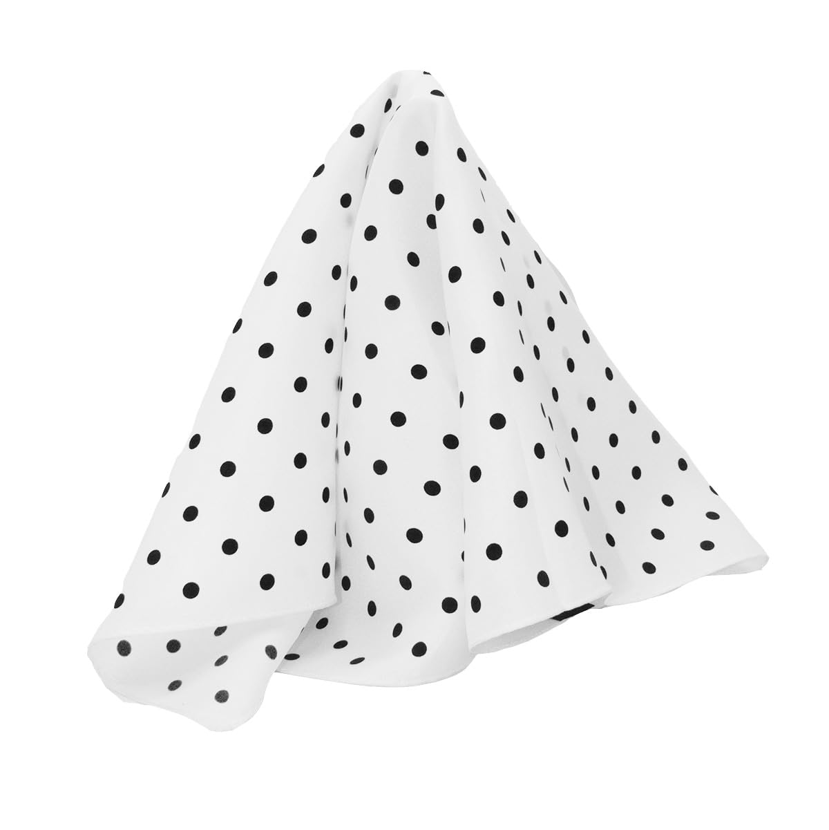 Royal Silk White Polka Dot Silk Pocket Square 100% Silk - Full-Sized 16