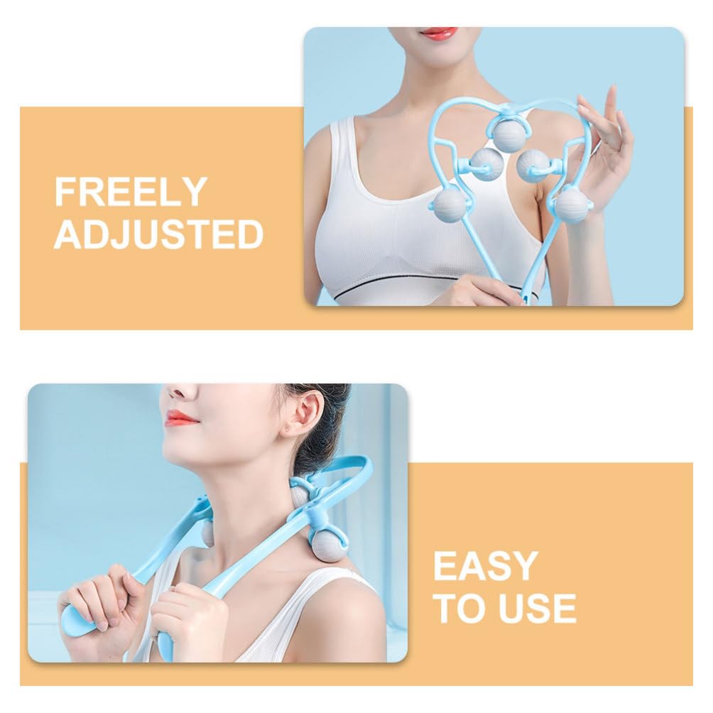 TOVINANNA Roller Massage Tool Neck Massager for Acupoint Relief Neck Massager Tool Portable