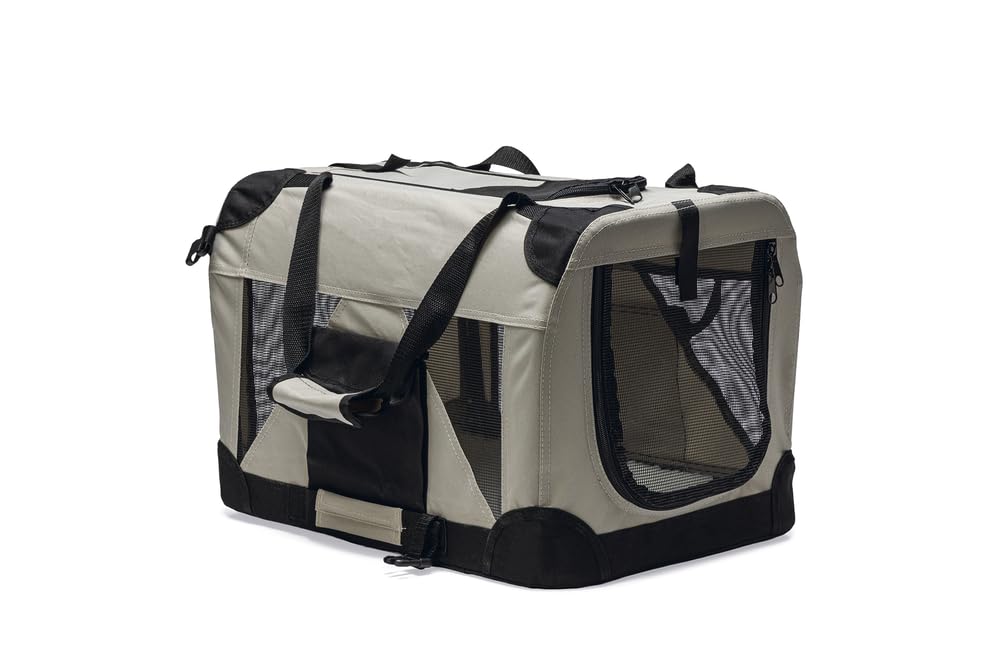 Karlie 506729 Transportbox Fun, Nylon, grey, 47x35x35 cm