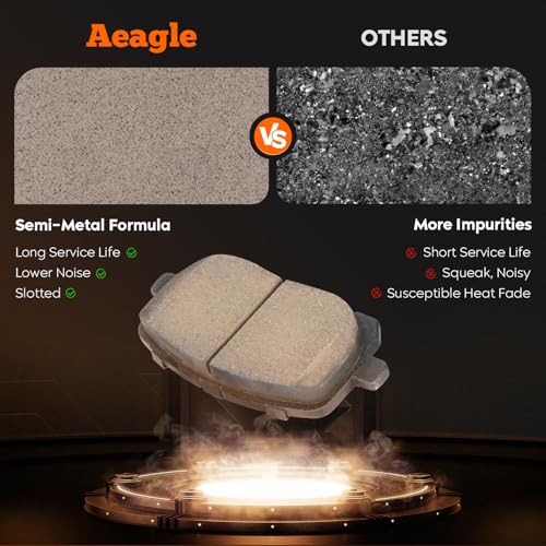Image of Front Semi-Metal Brake Pads Set for Pontiac Vibe 2003-2008, for Toyota Corolla 2003-2008, Matrix 2003-2008 (Except 2007-2008 XRS Model), 4PCS