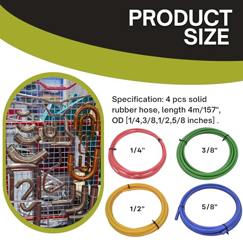 Image of 4Pcs HVAC Copper Pipe Bender Kit - 1 /4 inch, 3 /8 inch, 1 /2 inch, 5 /8 inch Tube Bending Strips (13ft Each) for Air Conditioner & Refrigerator Repair - PE Plastic Protector Prevents Kinks & Cracks