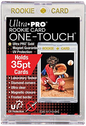 5 Custodie Magnetiche Ultra Pro ONE TOUCH 35PT, Oro ROOKIE, Per Carte Sportive Trading Card