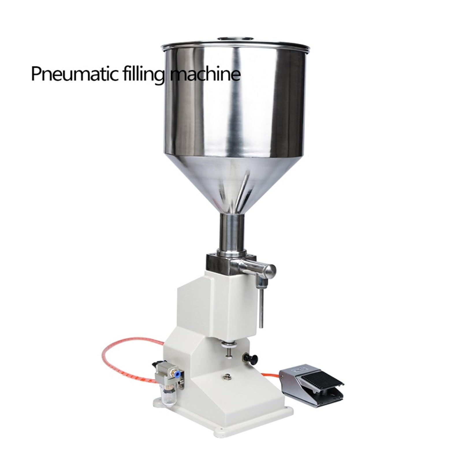 Máquina llenadora de líquidos, máquina llenadora con pesaje, máquina llenadora de botellas de pasta y líquido con pedal manual de pistón de acero inoxidable, llenadora de crema, champú, miel y líqui