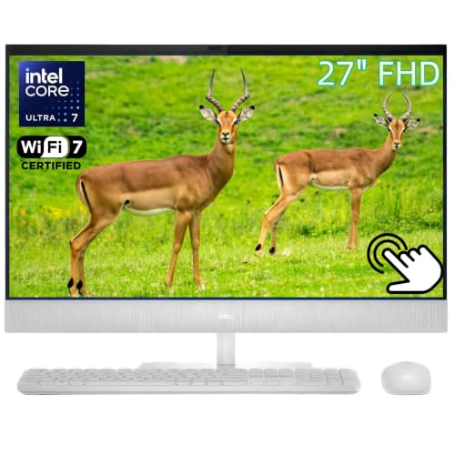 Image of Dell 27 Inch All in One Desktop Computer Touchscreen, 32GB DDR5, 1TB SSD | Intel Core Ultra 7 355, 27 inch FHD Display, Wi-Fi 7, BT6.0, Intel Graphics, Business All-in-One PC, Windows 11 Pro, EC27260