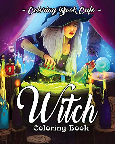 Witch Coloring Book: A Coloring Book for Adults Featuring Beautiful