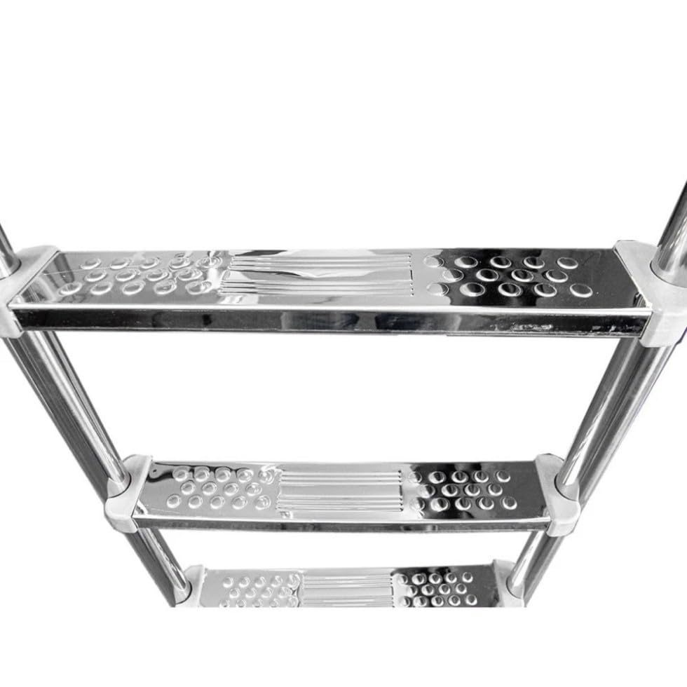 Escalera para piscina con base invertida de acero inoxidable miniatura 3