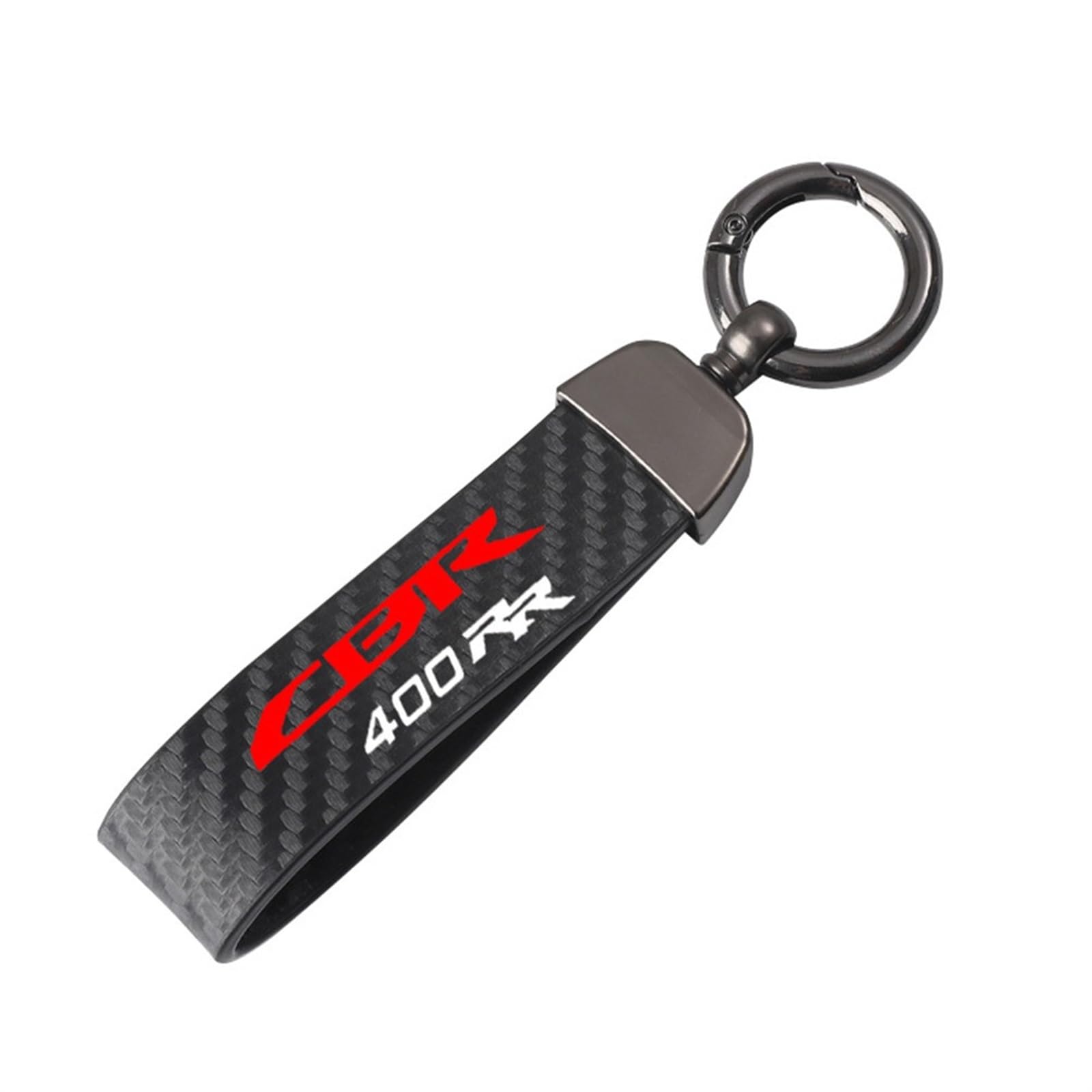 Kongfumoto Unisex Black Carbon Fiber Motorcycle Keychain Key Ring For Cbr400rr Cbr 400Rr Cbr400 Rr Motorbike Key Rings