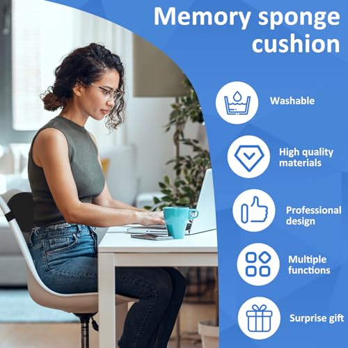 Adjustable Memory Foam Lumbar Roll Pillow - 11 Inch Support Cushion - Image 2