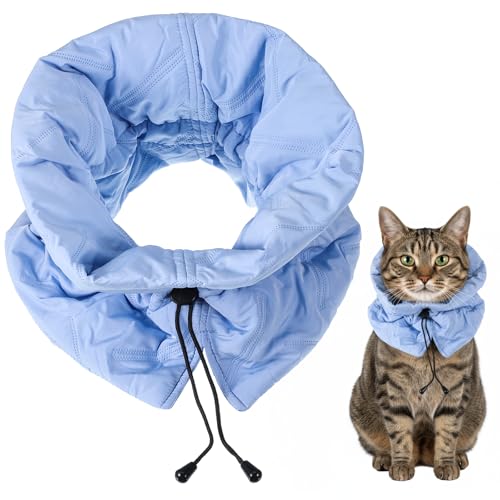 Cat Cone Collar Adjustable Recovery Collar Waterproof Pet Collars Soft Lightweight Breathable After Surgery Kitten Recovery Cones to Stop Licking Pet Elizabethan Collars for Cats Kittens and Puppies