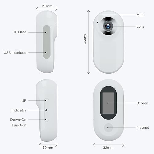 Miniatura 5 de Collar de cámara para gatos con tarjeta SD de 8 GB, HD 1080P collar de perro, mini cámara corporal de acción, cámara inalámbrica para perros, gatos,