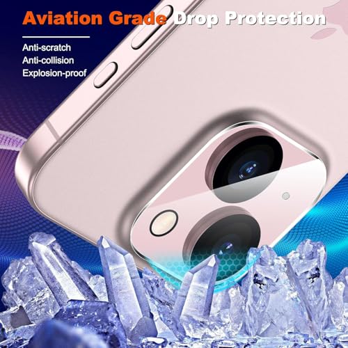 Image of Camera Lens Protector Compatible with iPhone 15 Plus (Pack of 3) | 9H Tempered Glass Camera Lens Guard | Scratch Resistant | HD Clear | Anti-Fingerprint | Easy Installation | Bubble Free