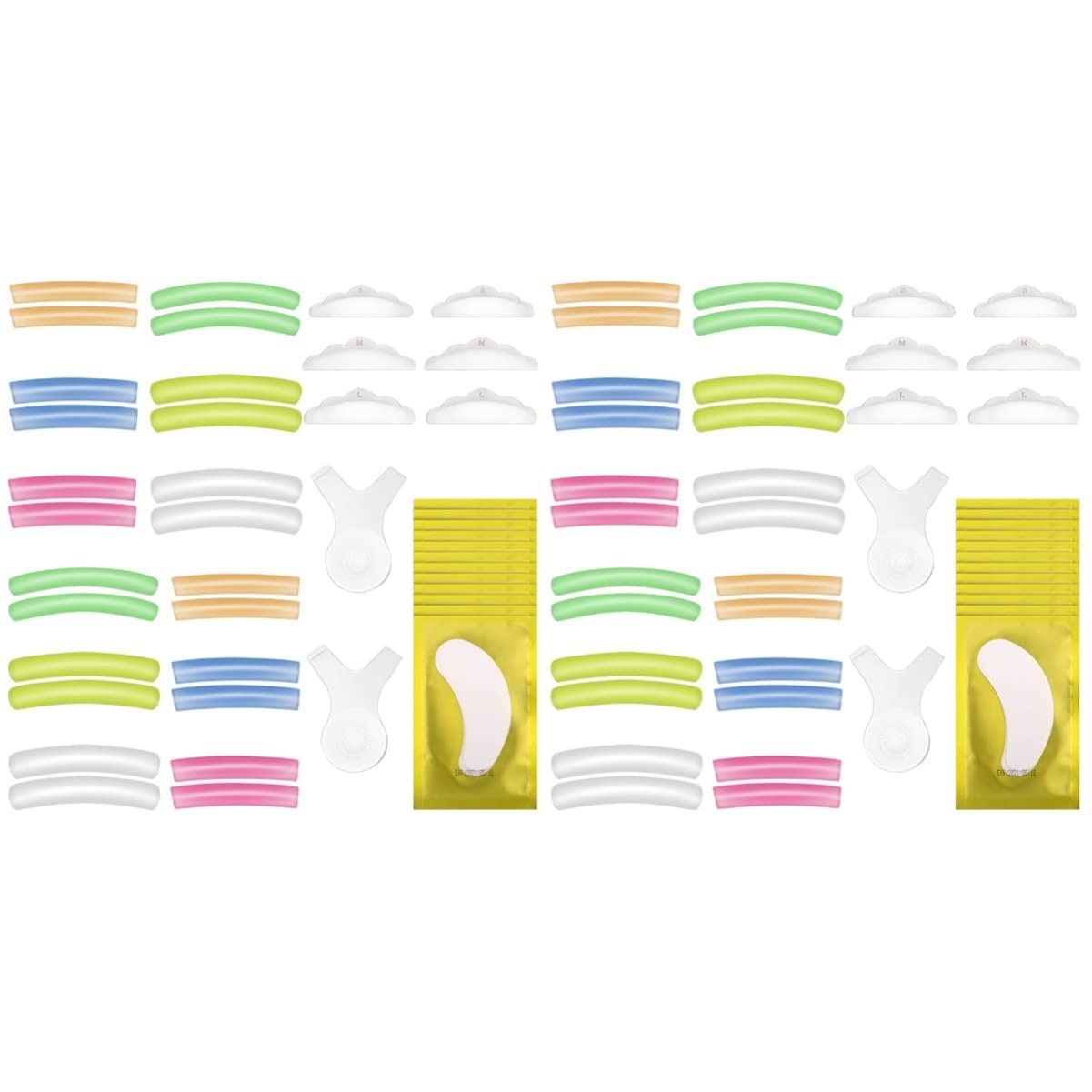 FRCOLOR 2sets Cuscinetti Silicone Per Perming Delle Extension Delle Ciglia Di Rainbow Pads e Accessori Per Bellezza Adatto Per Saloni e Uso Domestico