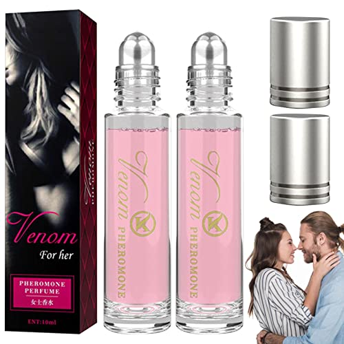 Perfume de feromonas para unisex,feromonas para atraer a mujeres/hombres,aceite de perfume corporal concentrado de 10 ml,perfume de colonia de aceite esencial infundido con feromonas roll-on, 10 ml x2