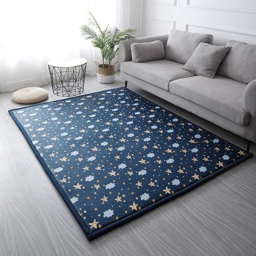 Lrisveana Alfombra de Habitacion Bebe 2 cm de Grosor Alfombra Infantil Alfombra Terciopelo Coral 60 x 90 cm Alfombra Antideslizante para Gatear para Bebé para Sala de Juegos Guardería Parque