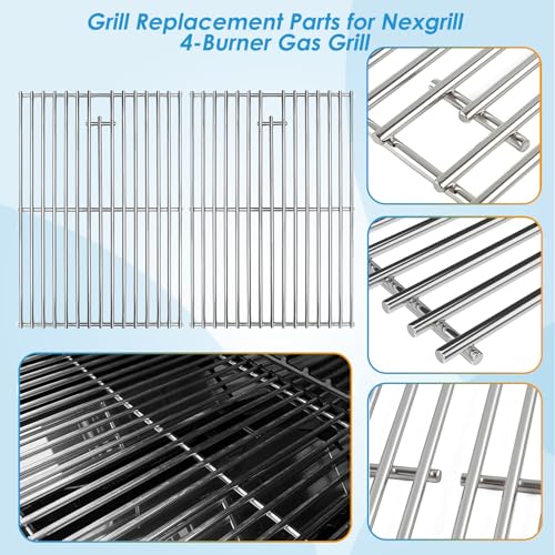Image of Replacement Parts for Nexgrill 4 Burner 720-0925P 720-0925 720-0925PG, Grill Grates Heat Shield and Burner Kit for Nexgrill Replacement Parts 4 Burner 720-0925P