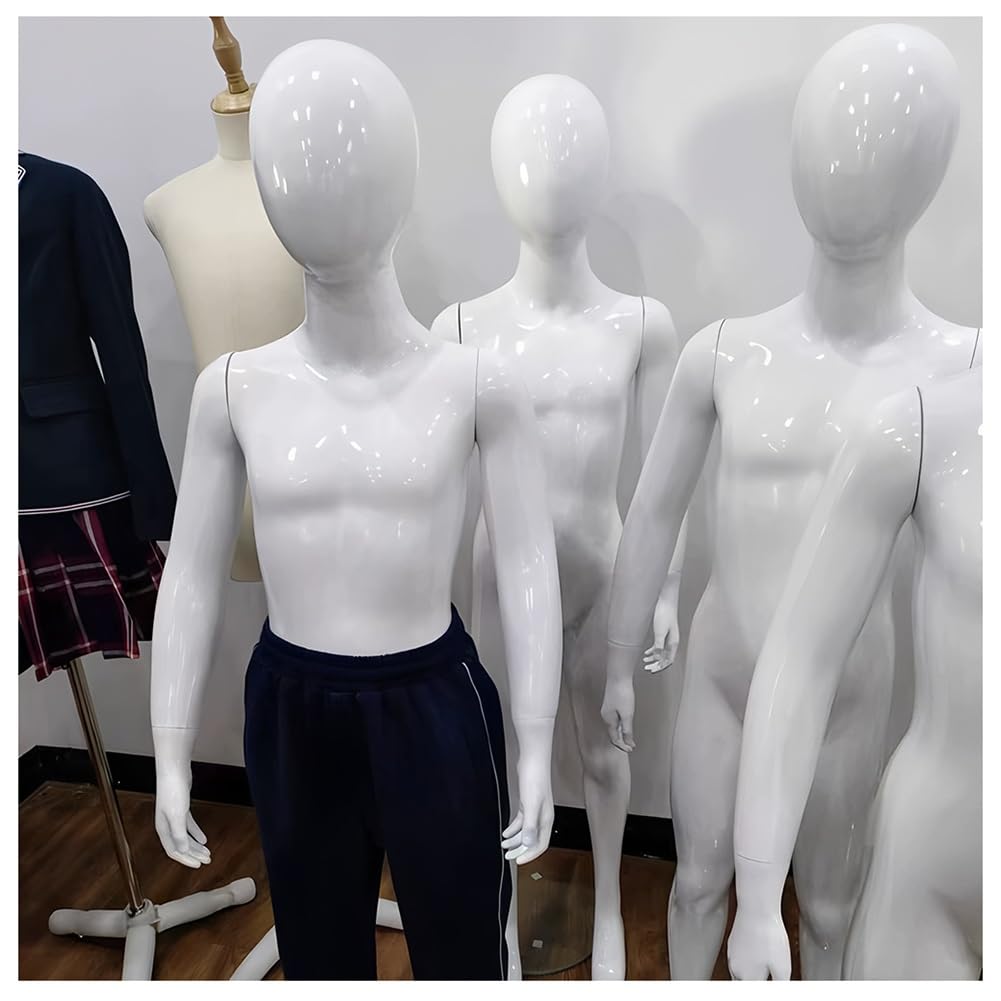 Maniquí Infantil De Cuerpo Entero, Maniquí Infantil Realista Desmontable, Maniquí De Exhibición De Ropa Con Base De Cristal, Para Fondo Fotográfico, Escaparate Y Tienda De Ropa(C-100cm Height)