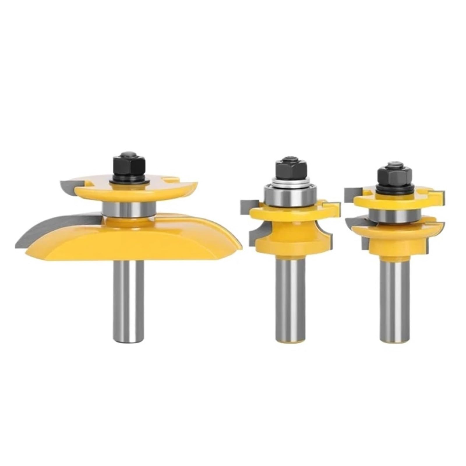Torno, Máquina De Torno, 1/2 Mangos-3PCS, Fresa Carburo Sólido,Broca Para Trabajar La Madera,Herramienta Para Grabar,Cuchillo Para Puerta Cocina, para bricolaje CNC mecanizado madera piedra