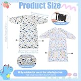 KIKAWORD 2 PCS Baby Weaning Bib with Long Sleeves Specialized for Use in High Chair for 6 Month+ Toddlersd,Coverall Bibs for Baby Soft and Skin-Friendly,Waterproof Easy to Clean,Detachable,One Size - Image 2