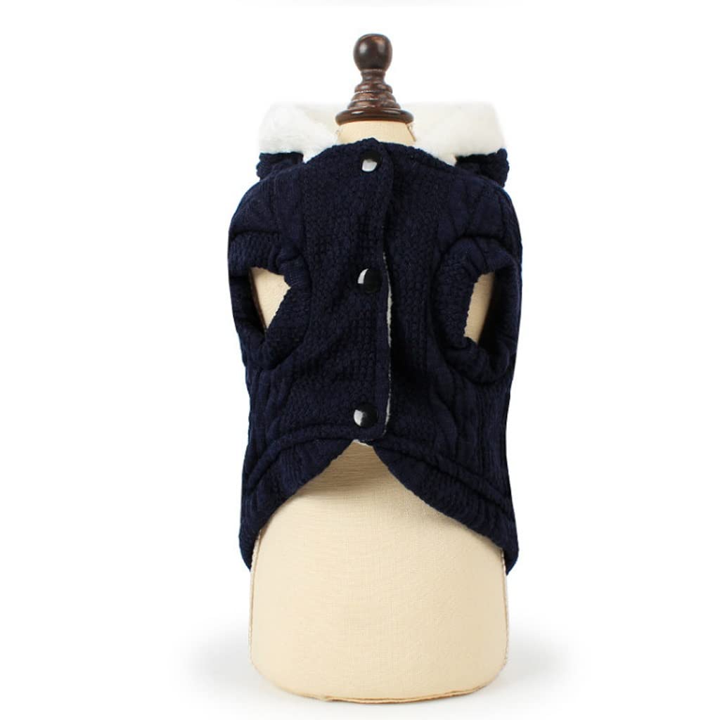 Vêtement chien contre le froid - Pull bleu S épais pour stopper les tremblements